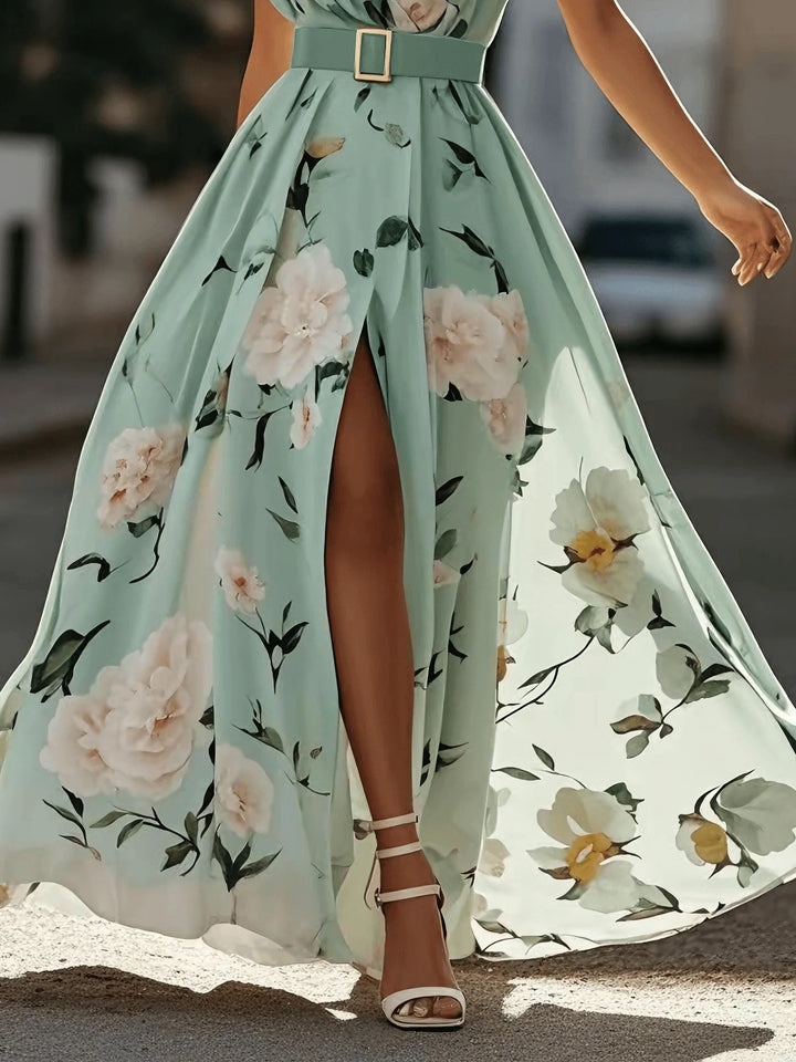 PHYLLIS | ONE-SHOULDER CHIFFON MAXI DRESS