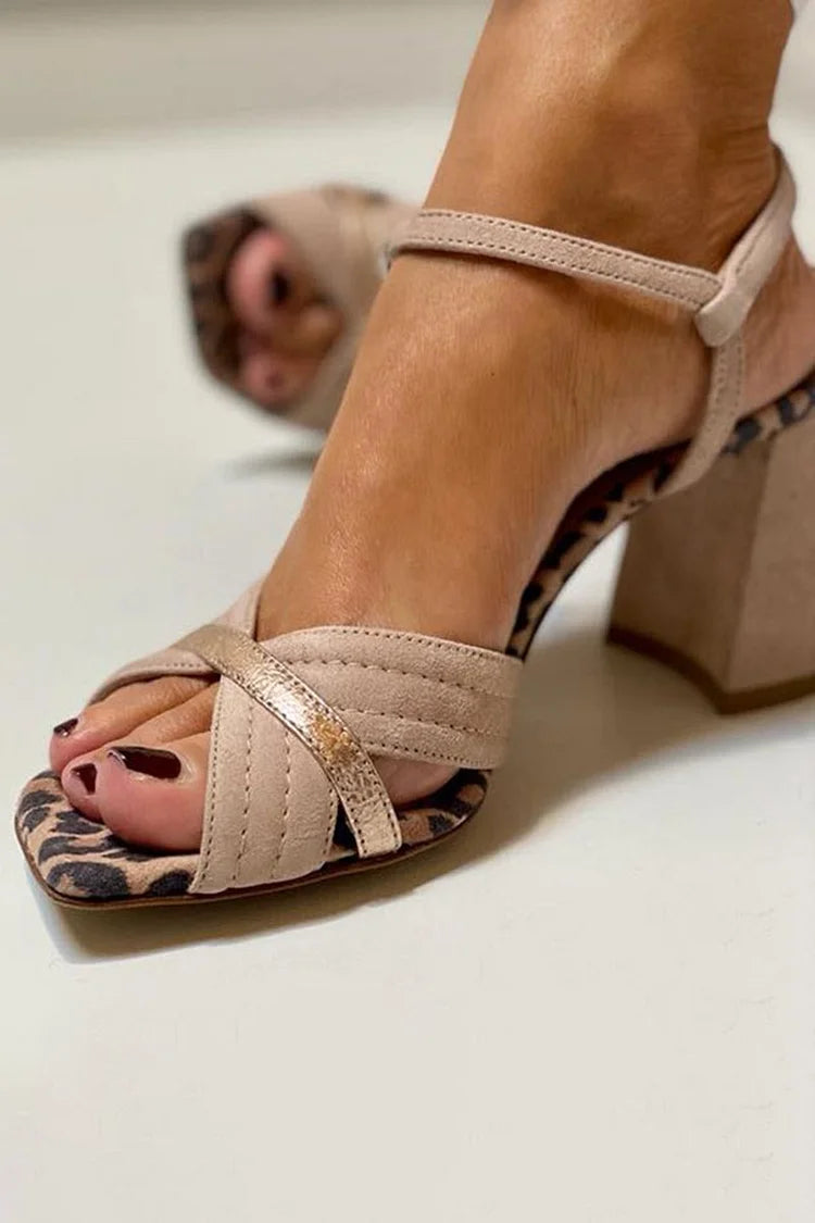 ELIZA | CROSS-BAND HEEL SANDALS