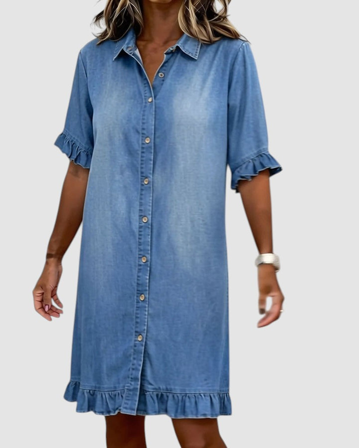 LILY | CASUAL DENIM MIDI DRESS
