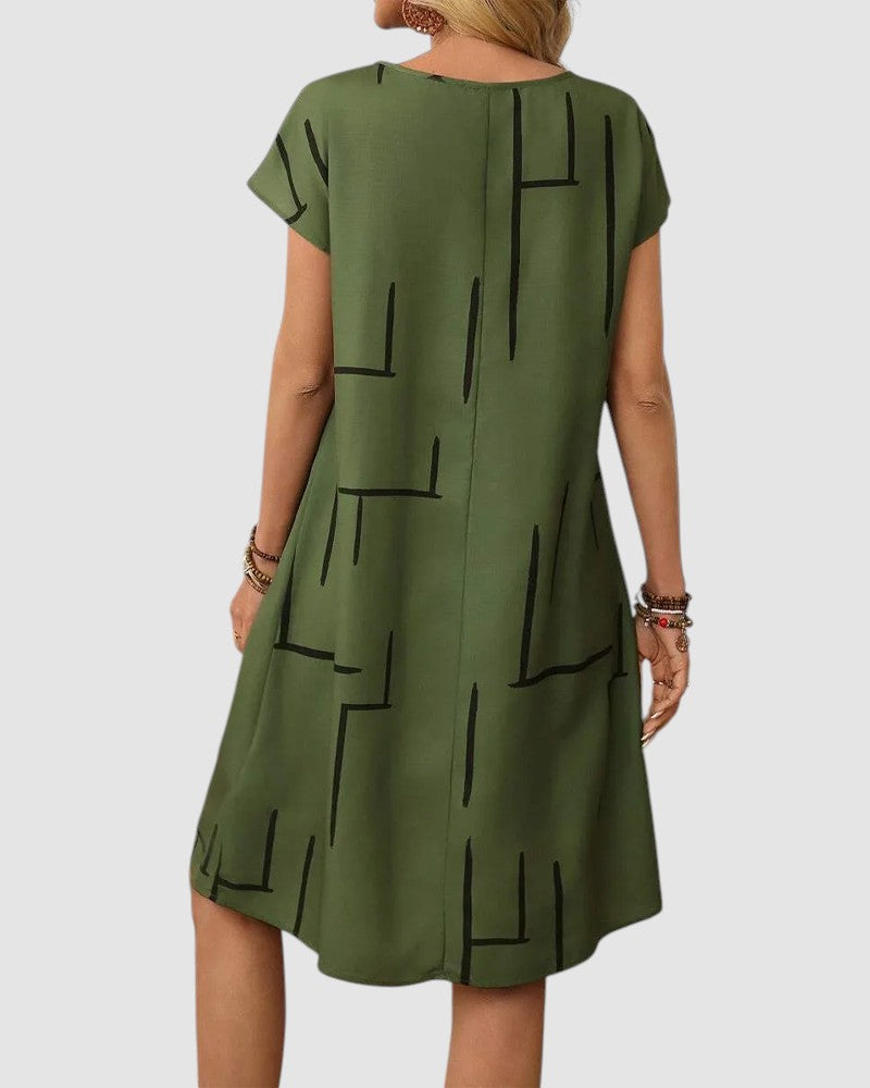 LAURETTA | STRIPED SHIFT DRESS