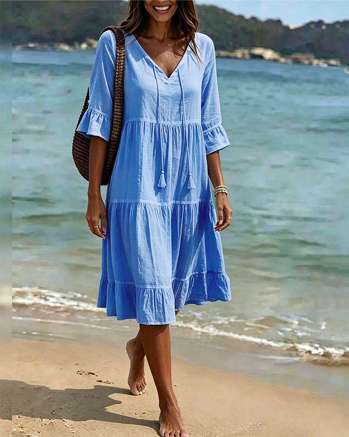 MARTHA | TIE-WAIST A-LINE DRESS