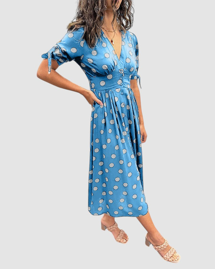 VICTORIA | POLKA DOT MIDI DRESS