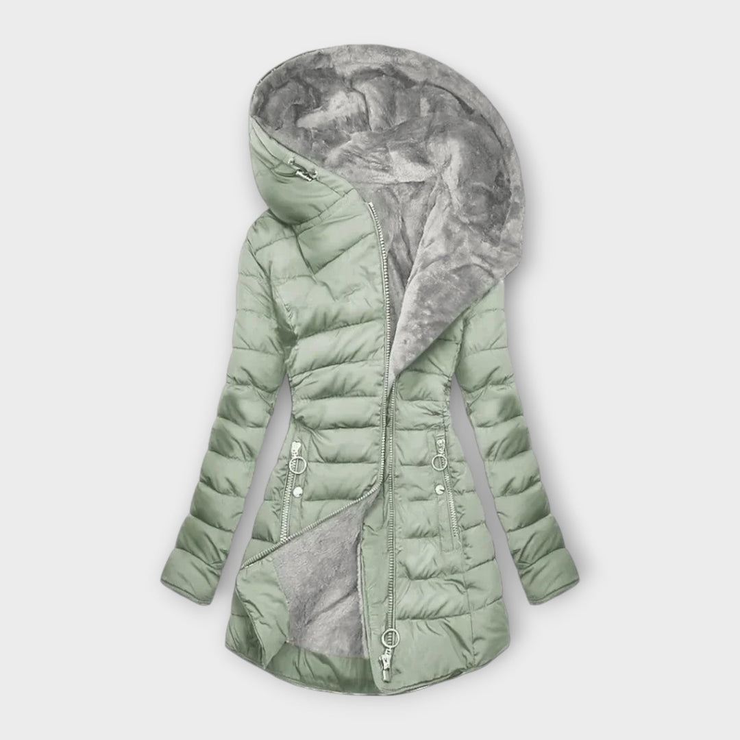 Women’s Coat – Sophia Faux Fur Lined, Elegant & Warm