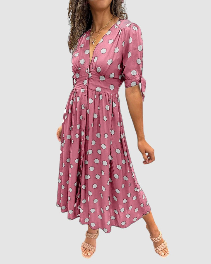 VICTORIA | POLKA DOT MIDI DRESS