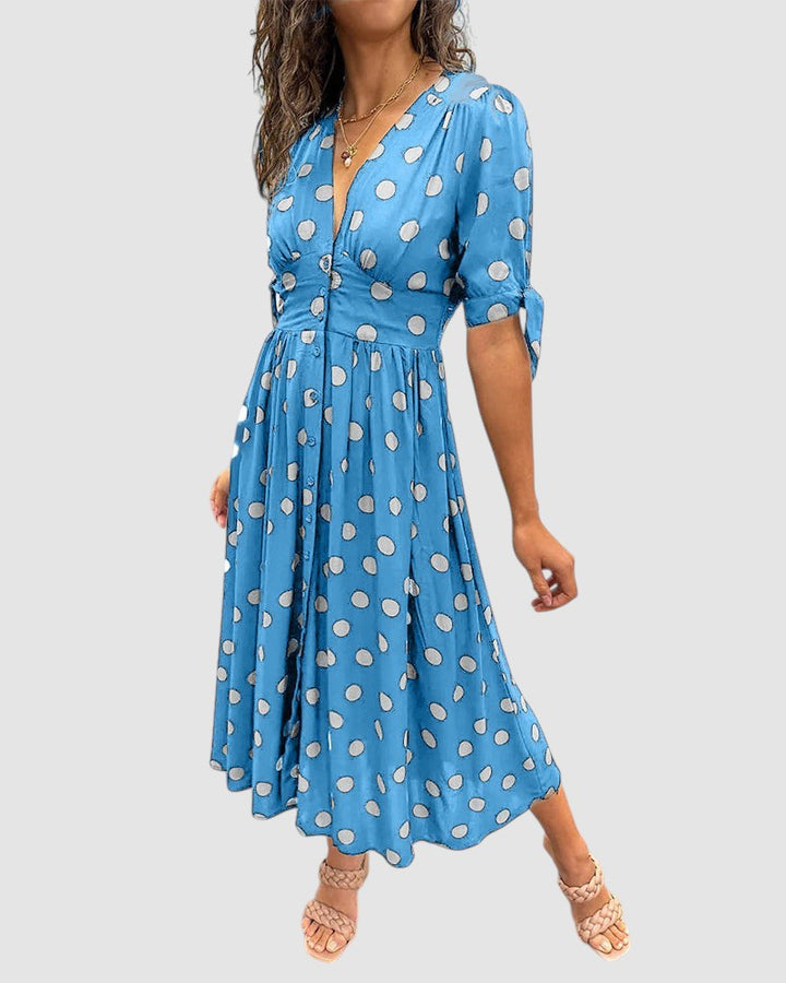 VICTORIA | POLKA DOT MIDI DRESS