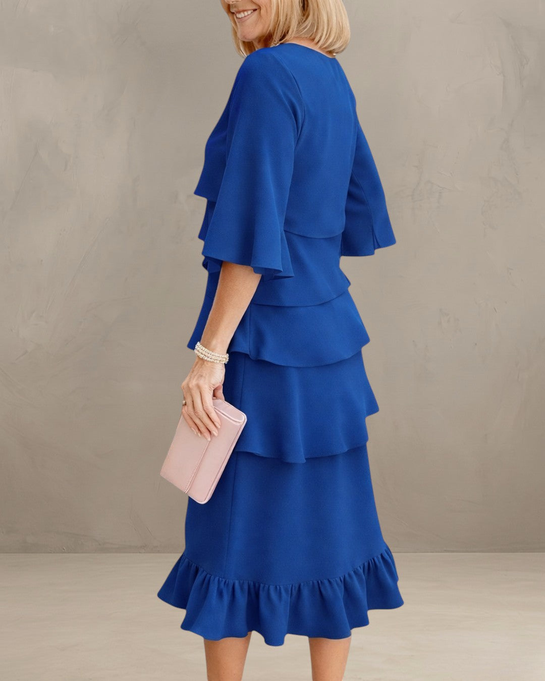 MARGARET | RUFFLE MIDI DRESS