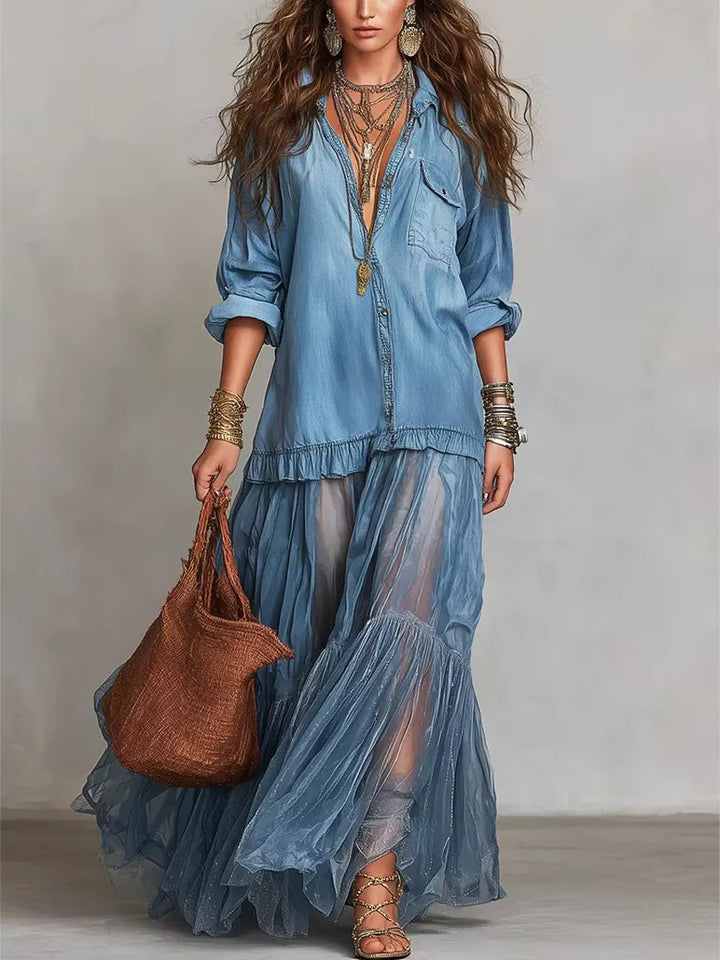 ALMA |  PATCHWORK MAXI DRESS