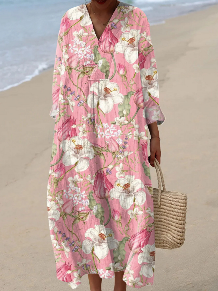 MONA | VINTAGE FLORAL ART PRINT DRESS