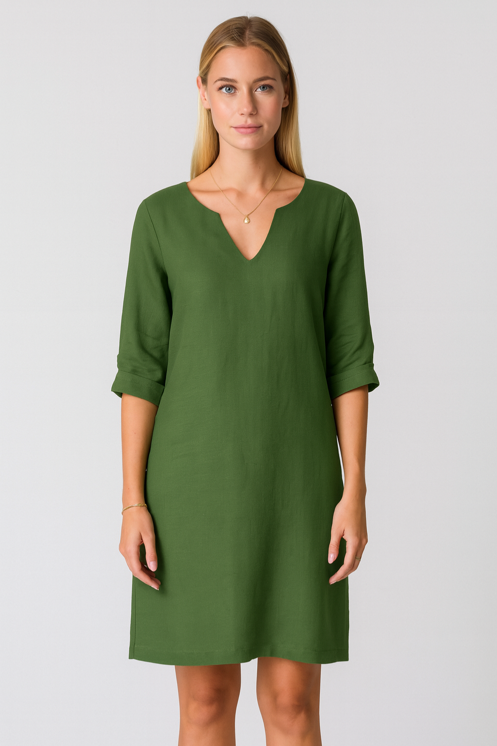 Women’s Dress – V-Neck Mini, Elegant & Versatile
