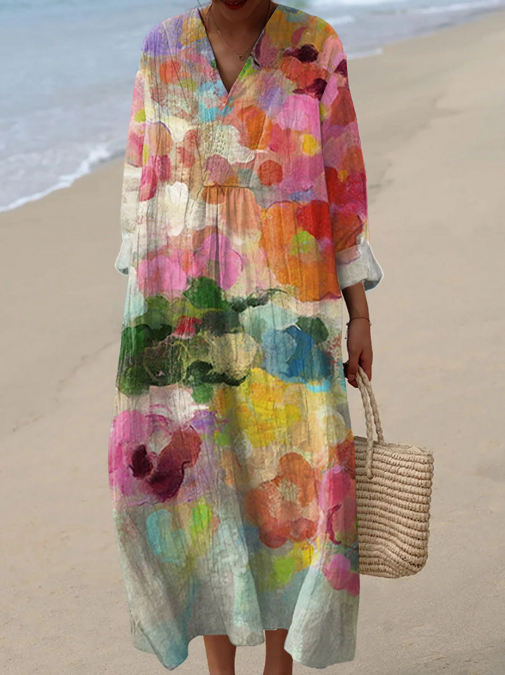 NINA | VINTAGE FLOWERS ART PRINT DRESS