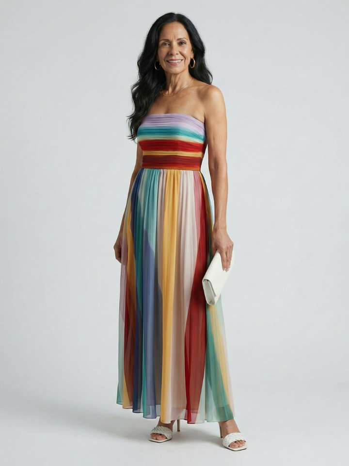 SERENE | LIGHT STRIPE MAXI DRESS