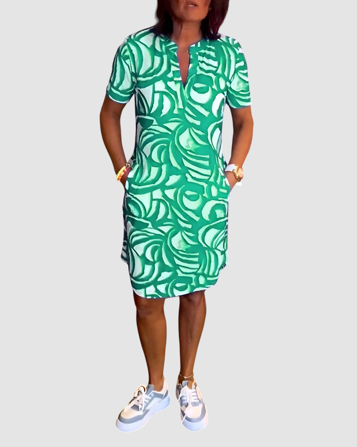 MARY | PRINT KNEE DRESS