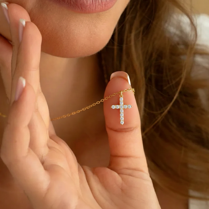 LUMINA | CRYSTAL CROSS NECKLACE