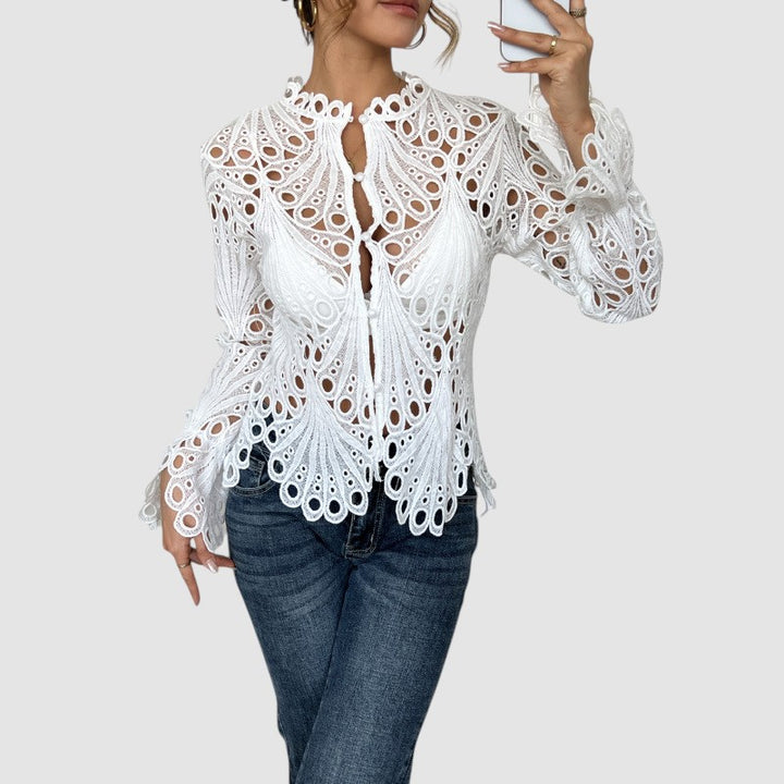 SARAH | MODERN HOLLOW DETAIL BLOUSE