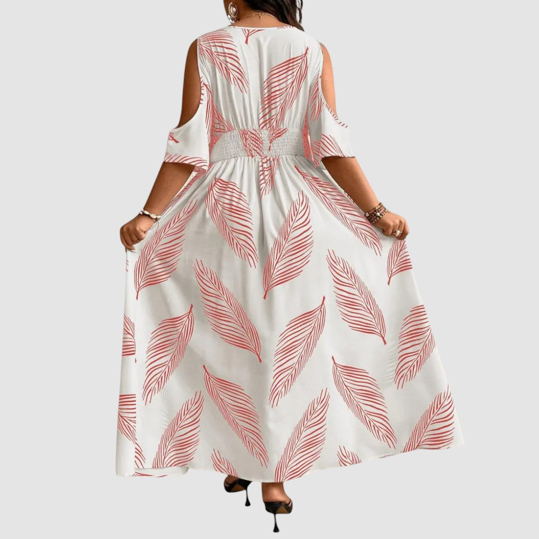 WAVENA | BOHO COLD SHOULDER DRESS