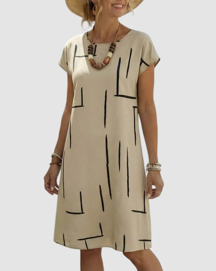 LAURETTA | STRIPED SHIFT DRESS