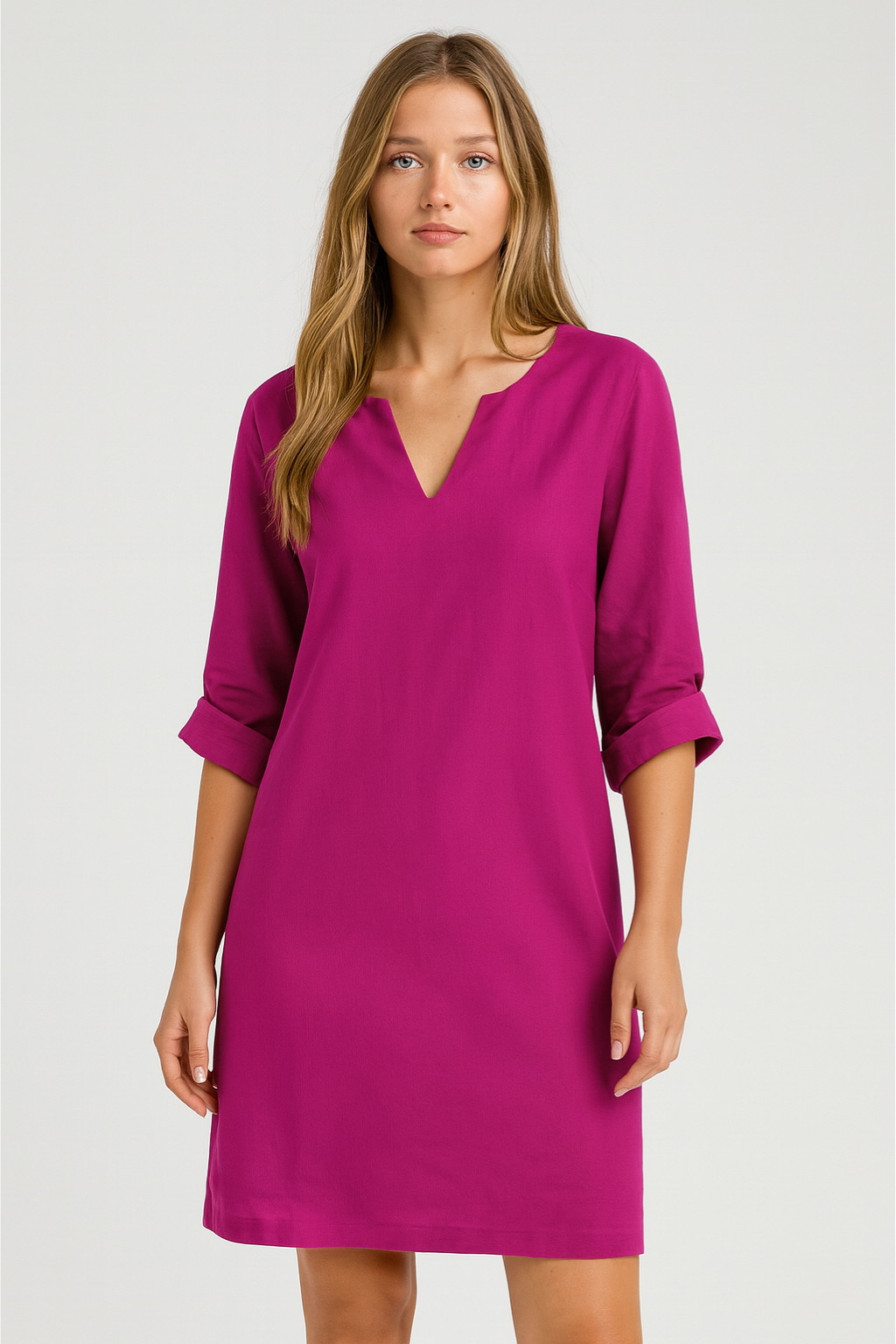 Women’s Dress – V-Neck Mini, Elegant & Versatile