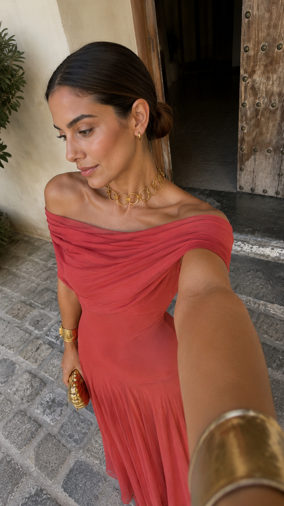 CELESTINE | SOFT TERRACOTTA STATEMENT DRESS
