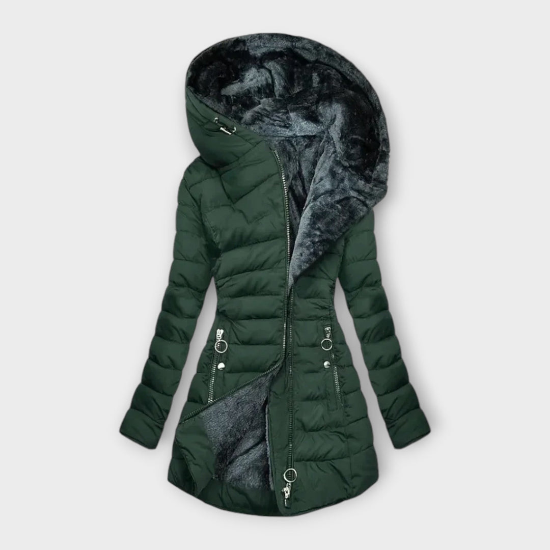 Women’s Coat – Sophia Faux Fur Lined, Elegant & Warm