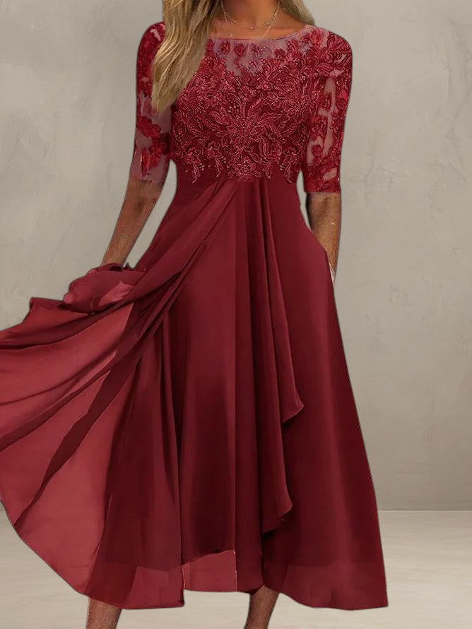 DITA | ELEGANT LACE MIDI DRESS