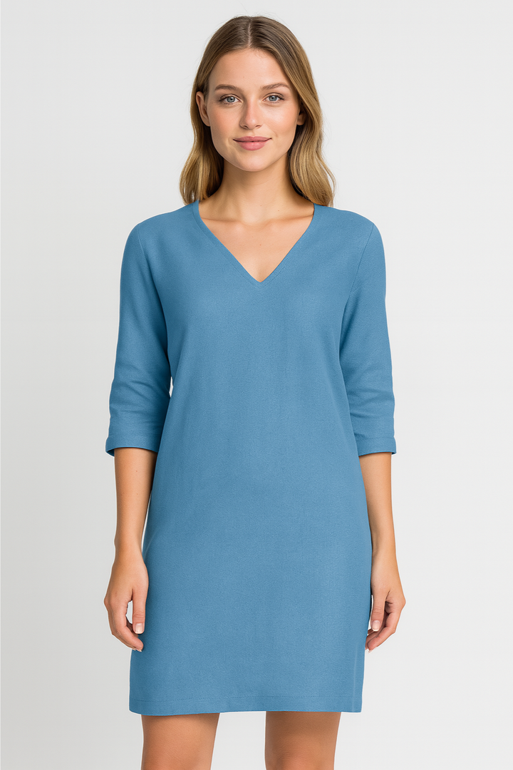 Women’s Dress – V-Neck Mini, Elegant & Versatile