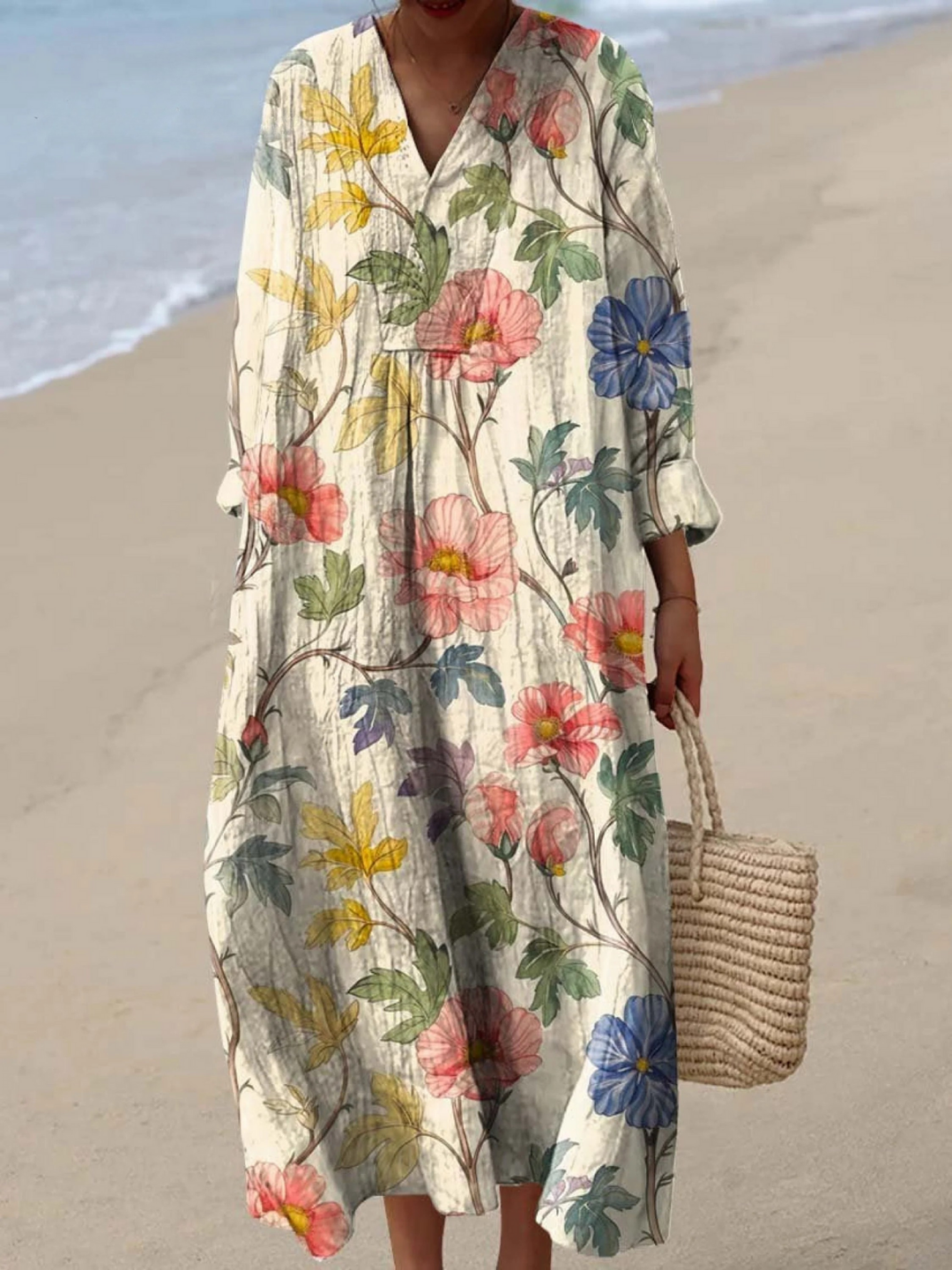 JOWI | VINTAGE LOVELY FLORAL ART PRINT DRESS