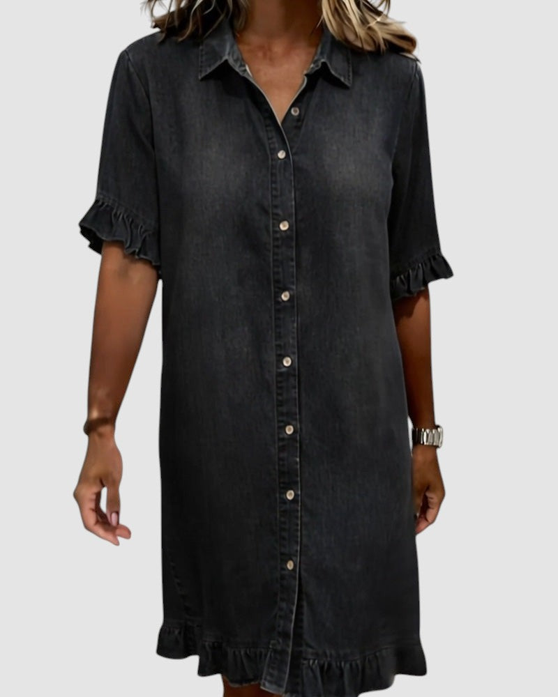 LILY | CASUAL DENIM MIDI DRESS
