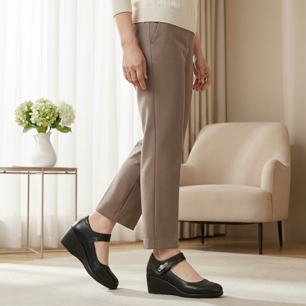 OLIVIA | STRAP MID HEEL SHOES