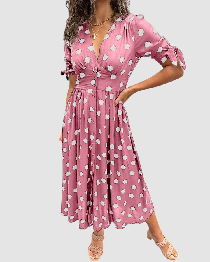 VICTORIA | POLKA DOT MIDI DRESS