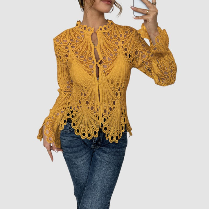 SARAH | MODERN HOLLOW DETAIL BLOUSE