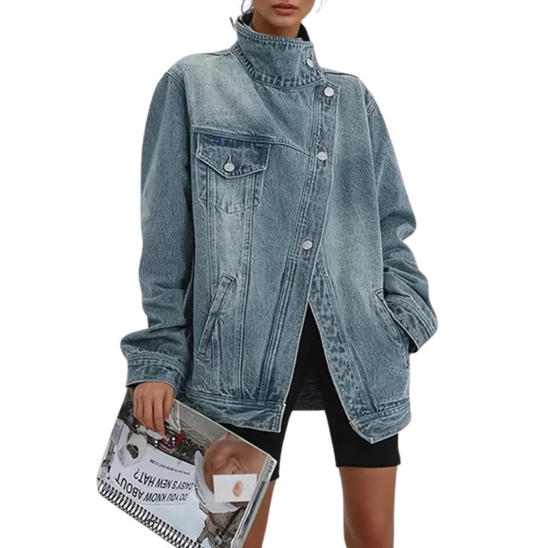 AMELIA | ASYMMETRIC DENIM JACKET