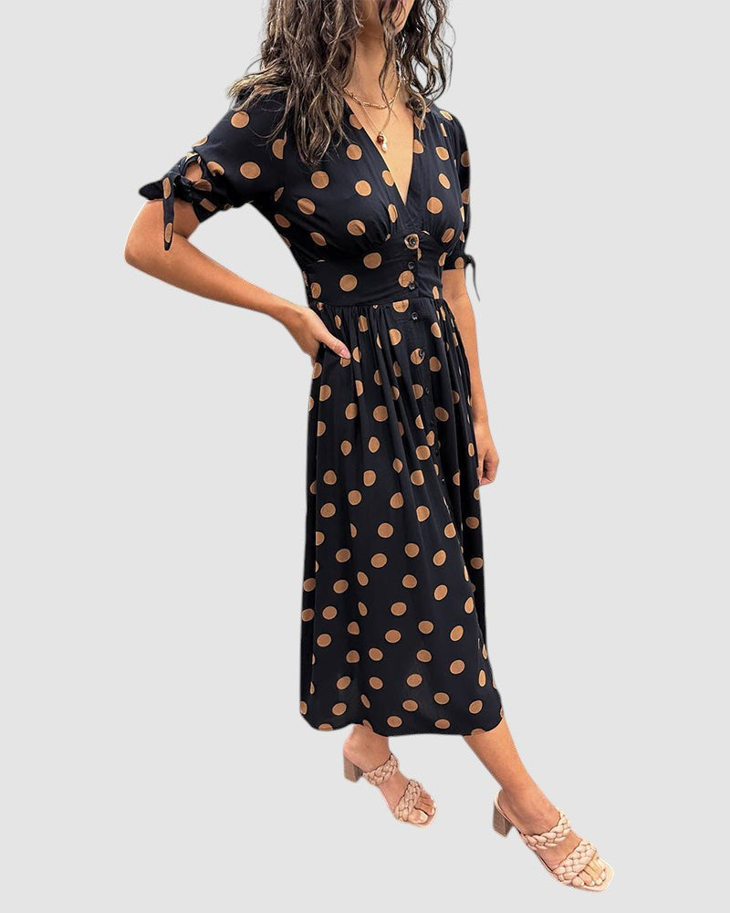 VICTORIA | POLKA DOT MIDI DRESS