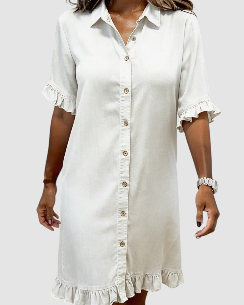 LILY | CASUAL DENIM MIDI DRESS