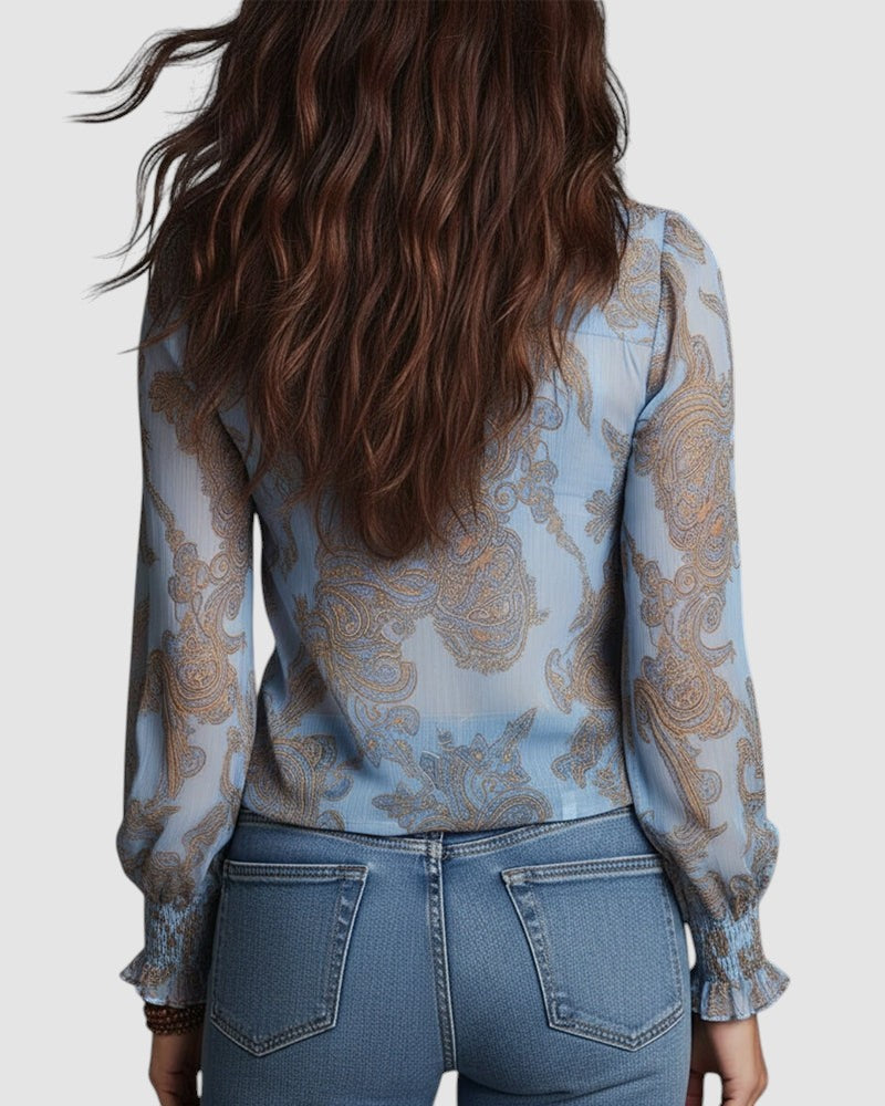 KIM | HALF ZIP BLOUSE