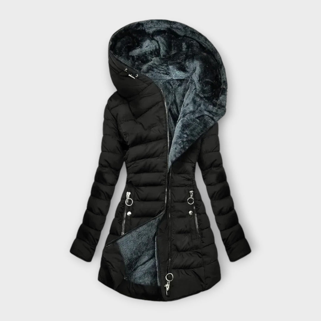 Women’s Coat – Sophia Faux Fur Lined, Elegant & Warm