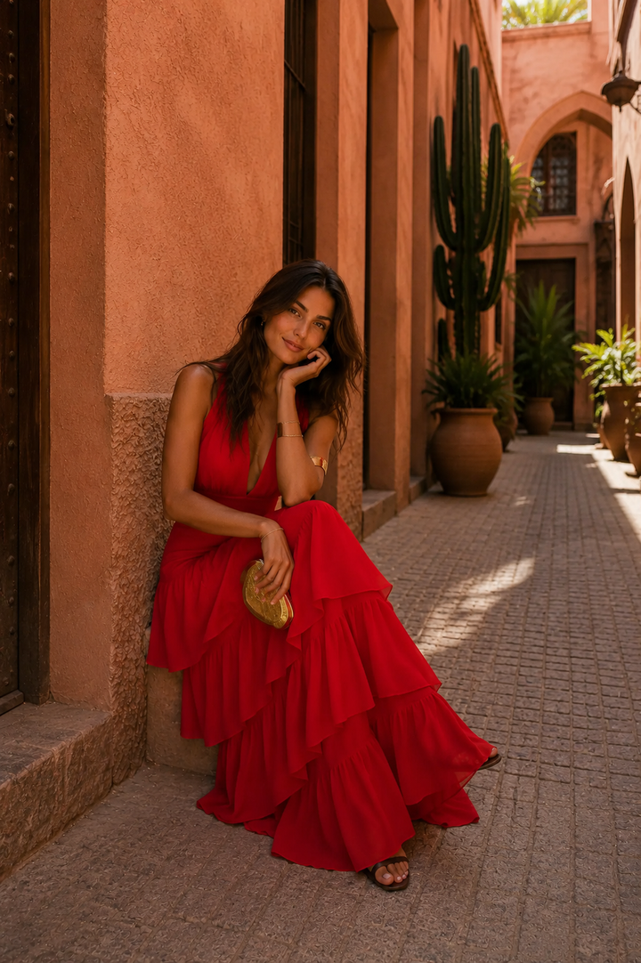 CATALINA | REFINED RED OCCASION DRESS