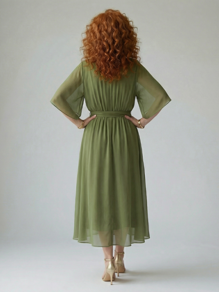 ELRIC | LIGHT DRAPE MIDI DRESS