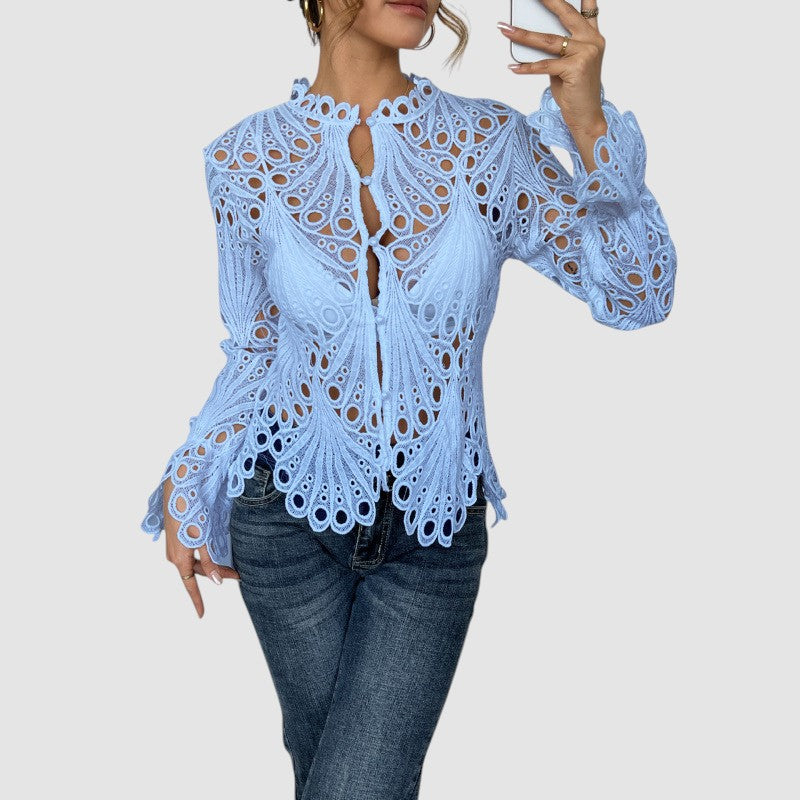 SARAH | MODERN HOLLOW DETAIL BLOUSE