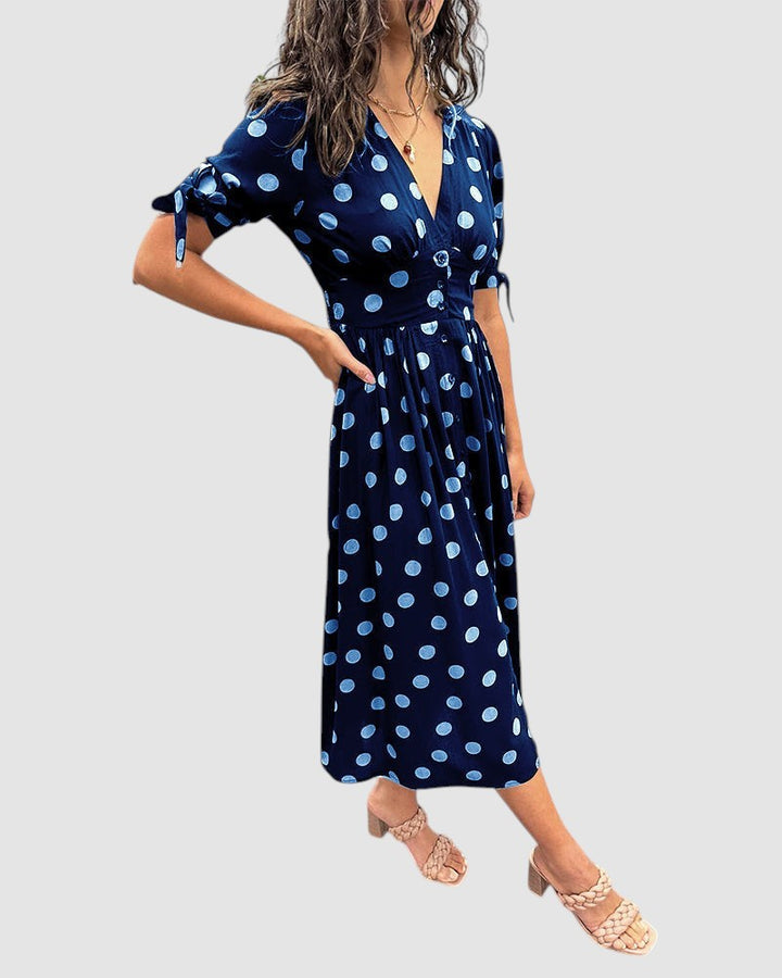 VICTORIA | POLKA DOT MIDI DRESS