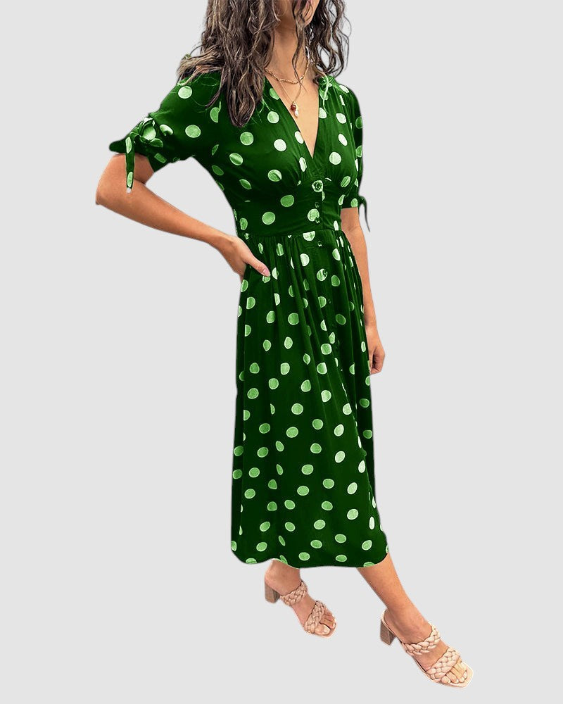 VICTORIA | POLKA DOT MIDI DRESS