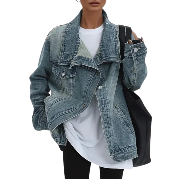 AMELIA | ASYMMETRIC DENIM JACKET