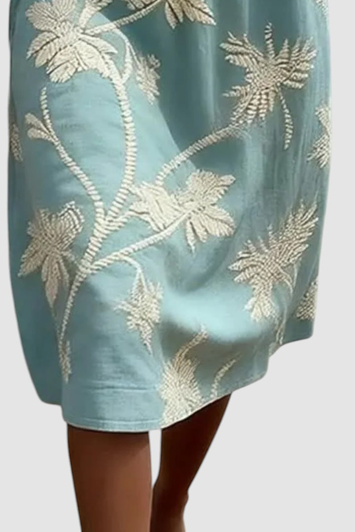 HARBOUR | EMBROIDERED BOTANICAL MIDI DRESS