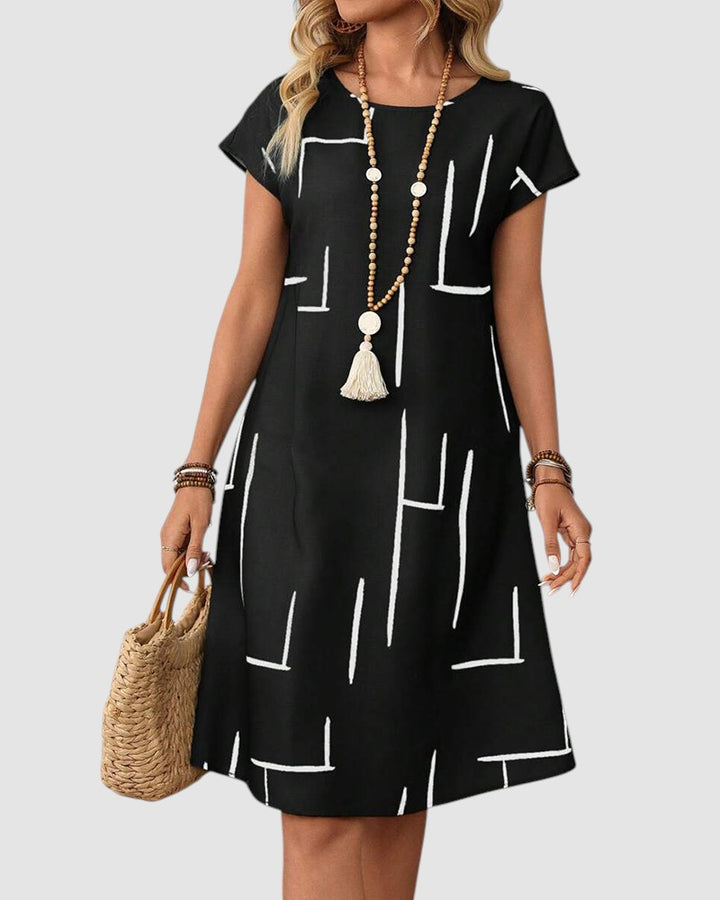 LAURETTA | STRIPED SHIFT DRESS