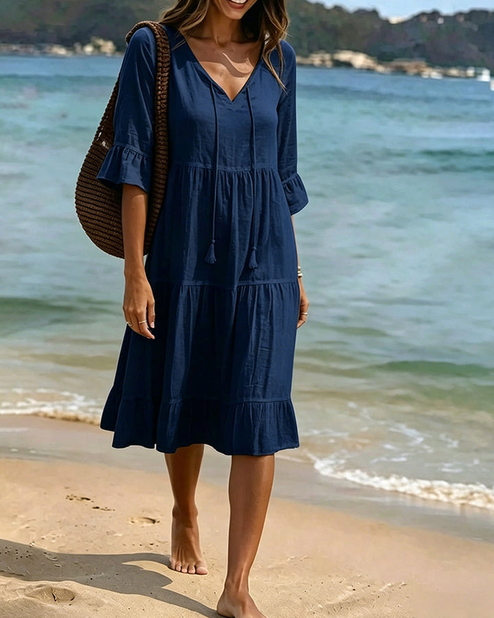 MARTHA | TIE-WAIST A-LINE DRESS
