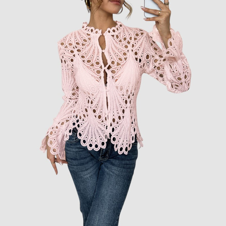 SARAH | MODERN HOLLOW DETAIL BLOUSE