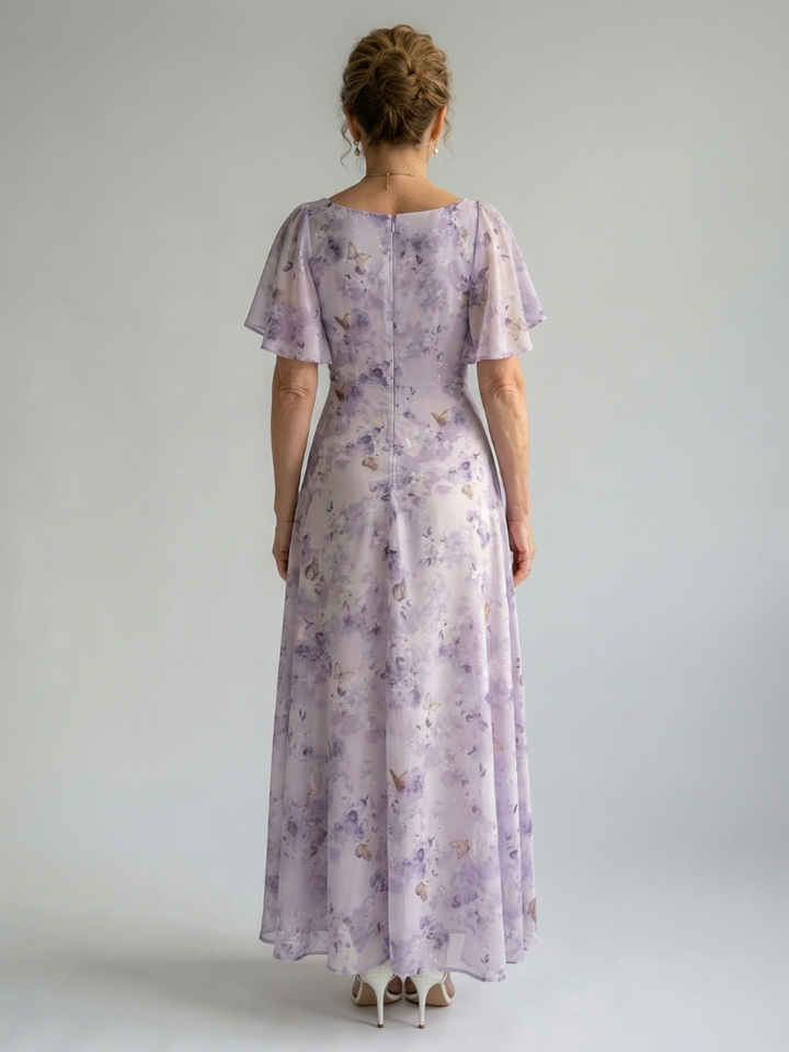 VAELIS | FLUTTER SLEEVE MIDI DRESS