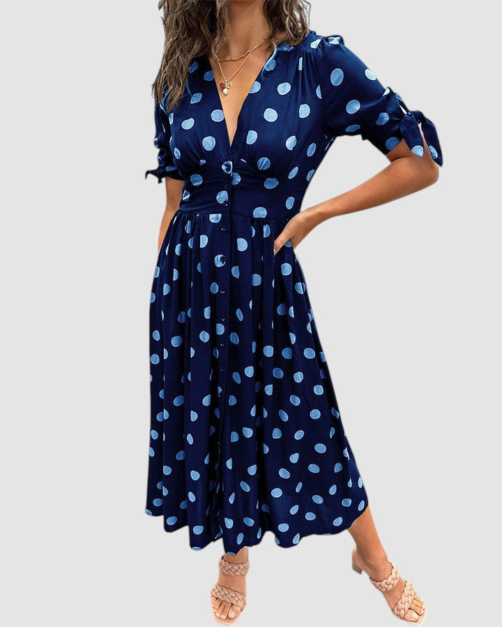VICTORIA | POLKA DOT MIDI DRESS