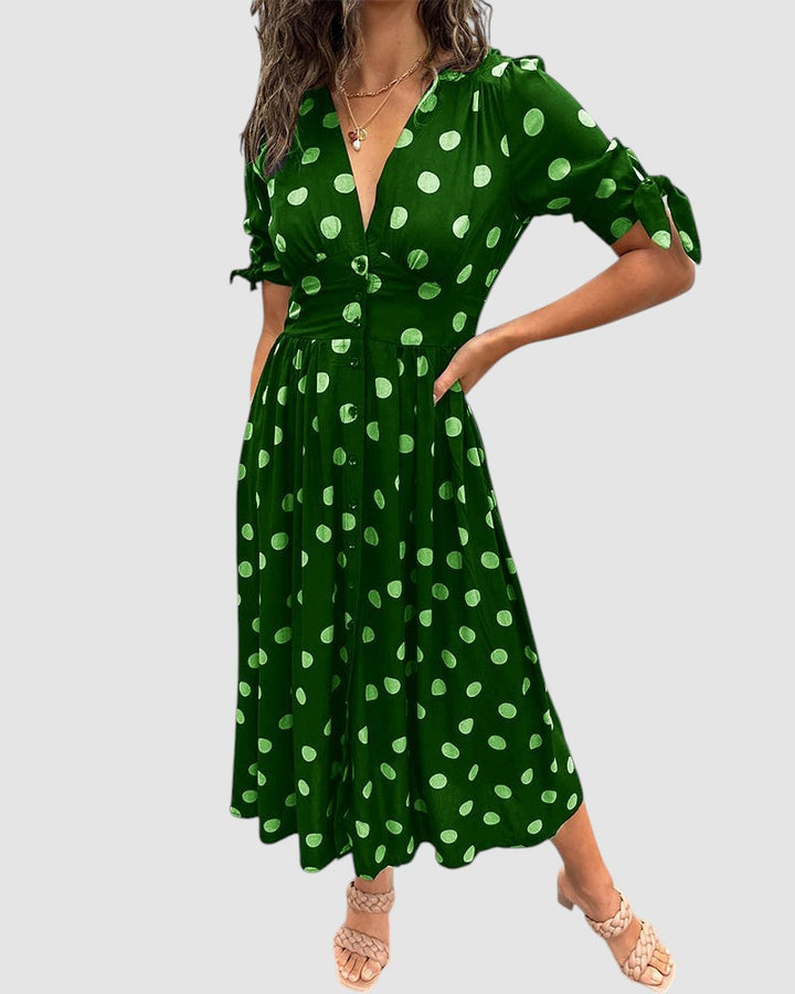 VICTORIA | POLKA DOT MIDI DRESS