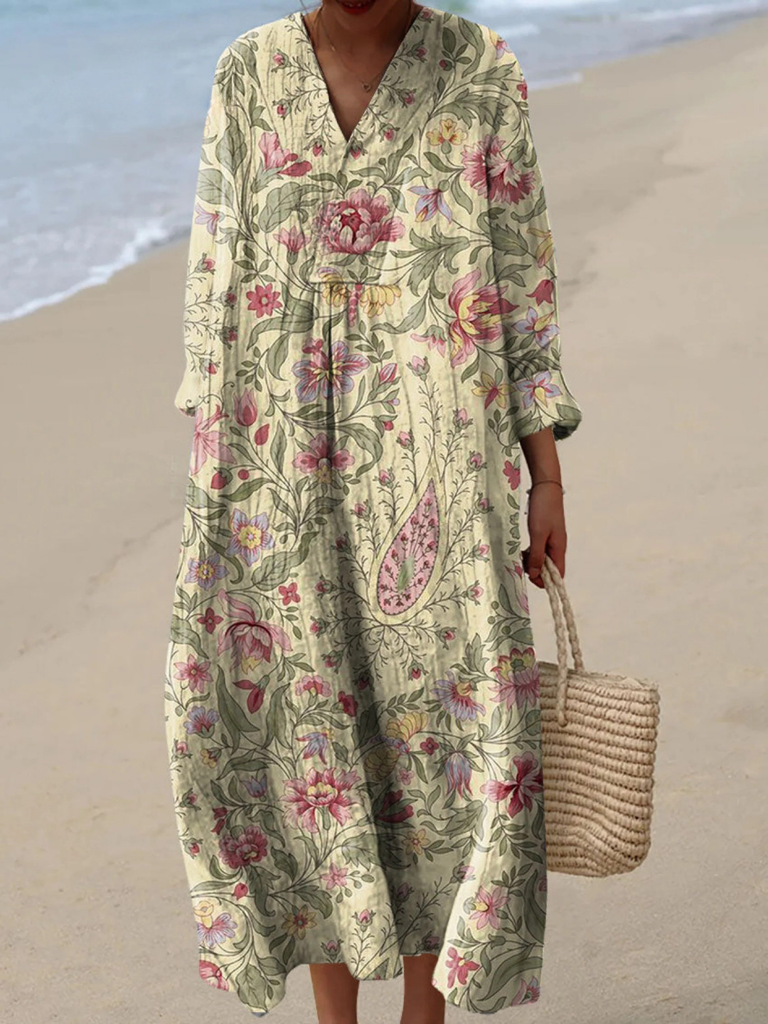 BIBI | VINTAGE LOVELY FLORAL ART PRINT DRESS