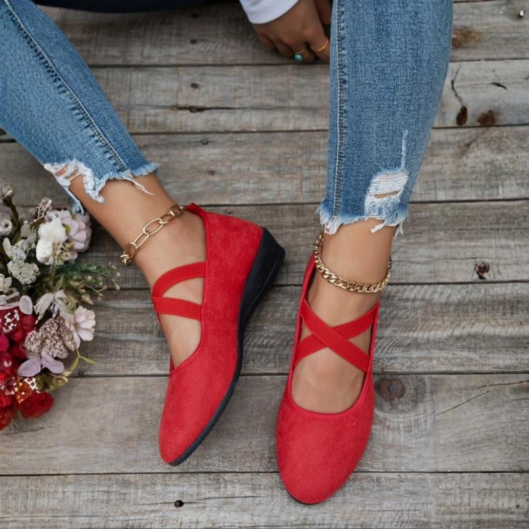 CATHERINE | WEDGE BALLERINA SHOES